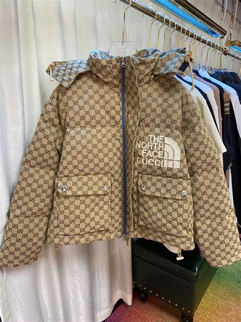 tnf gucci coat|north face gucci tracksuit.